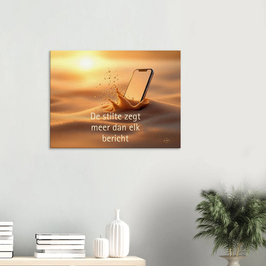 Mindfulness wanddecoratie woonkamer canvas 60x80cm digitale detox minimalistisch interieur
