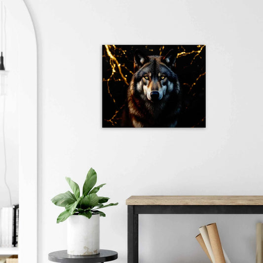 Wolf Canvas 60x75cm – Vrijheid & Kracht – Wanddecoratie Woonkamer