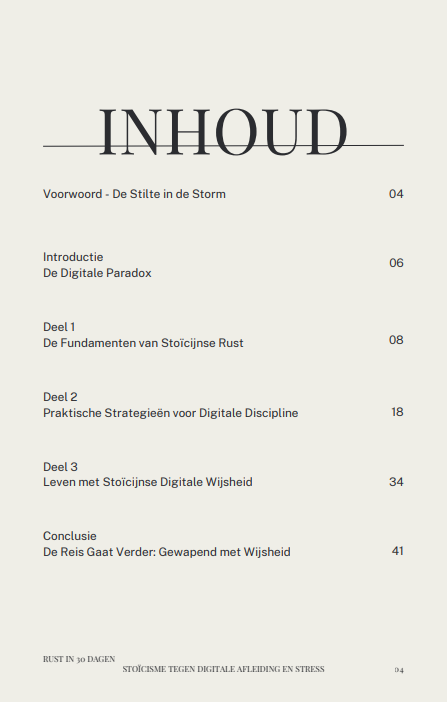Stoïcisme E-boek: 30 Dagen van Praktische Discipline met Marcus Aurelius in het Nederlands