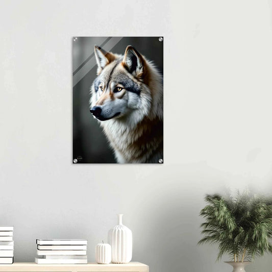Wolf Plexiglas 50x70cm – Mystieke Wanddecoratie – Premium Kunst