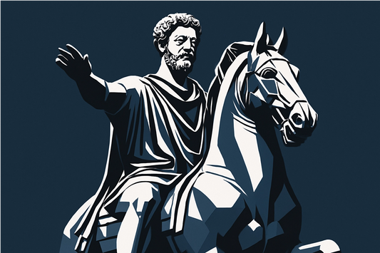 Marcus Aurelius standbeeld op paard - Stoïcijnse filosoof en Romeins keizer - Meditations auteur mindfulness wijsheid