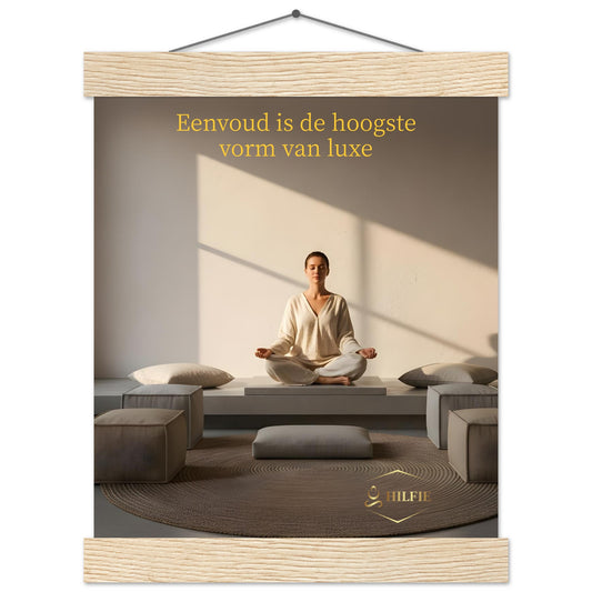 Houten wanddecoratie poster eenvoud minimalisme muur decoratie stoïcijnse wijsheid 20x25cm