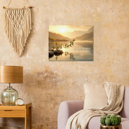 Stoïcijnse wanddecoratie woonkamer canvas 60x75cm natuur rust kracht kunst aan de muur