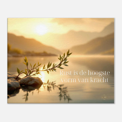 Kunst aan de muur canvas 60x75cm stoïcijnse rust kracht wanddecoratie woonkamer