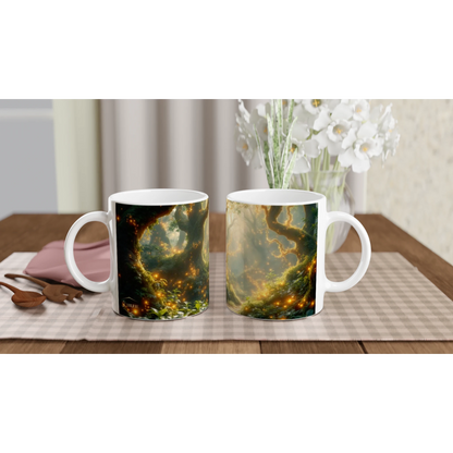 Keramische foto mok psychedelische natuur met tekst koffie mok mindfulness 325ml