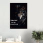 Wolf aluminium print 60x90cm kracht zit in je natuur motivatie wanddecoratie dibond premium