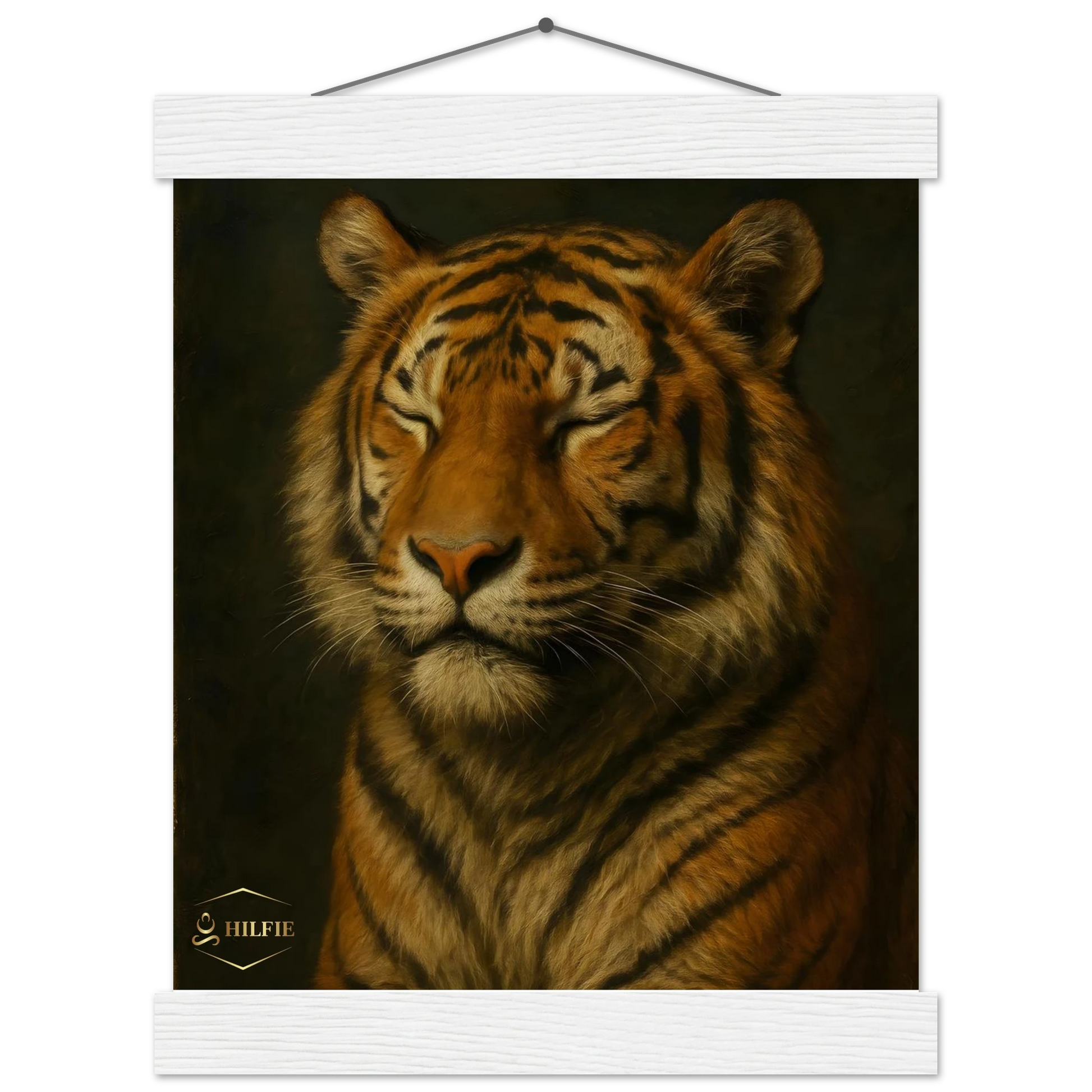 Tijger wanddecoratie canvas schilderij mindfulness kalmte kracht meditatie muur schilderijen 20x25cm