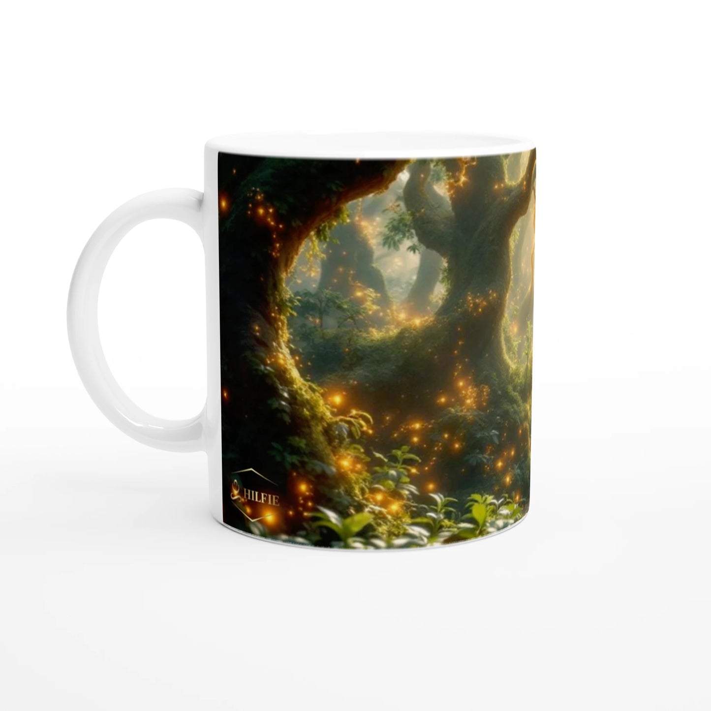 Premium psychedelische natuur foto mok met tekst koffie mok keramiek organisch 325ml