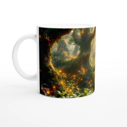 Premium psychedelische natuur foto mok met tekst koffie mok keramiek organisch 325ml