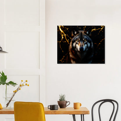 Wolf canvas kunst – wildlife wanddecoratie boven de bank