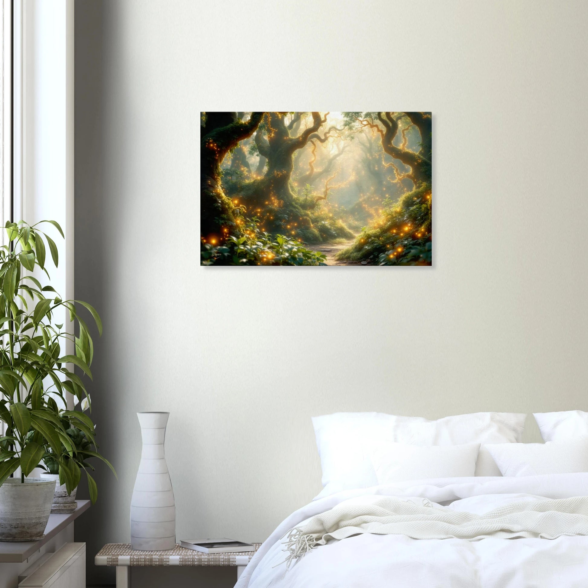 Canvas schilderij psychedelische natuur wanddecoratie kunst aan de muur premium 50x75cm