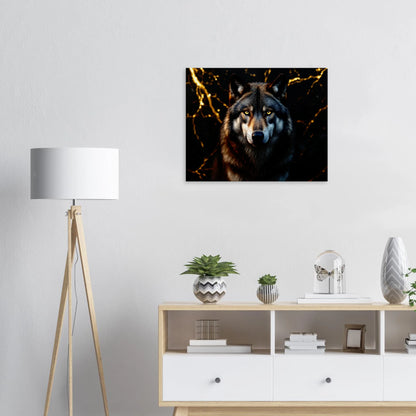 Luxe wolf canvas – symboliek vrijheid en kracht 60x75cm