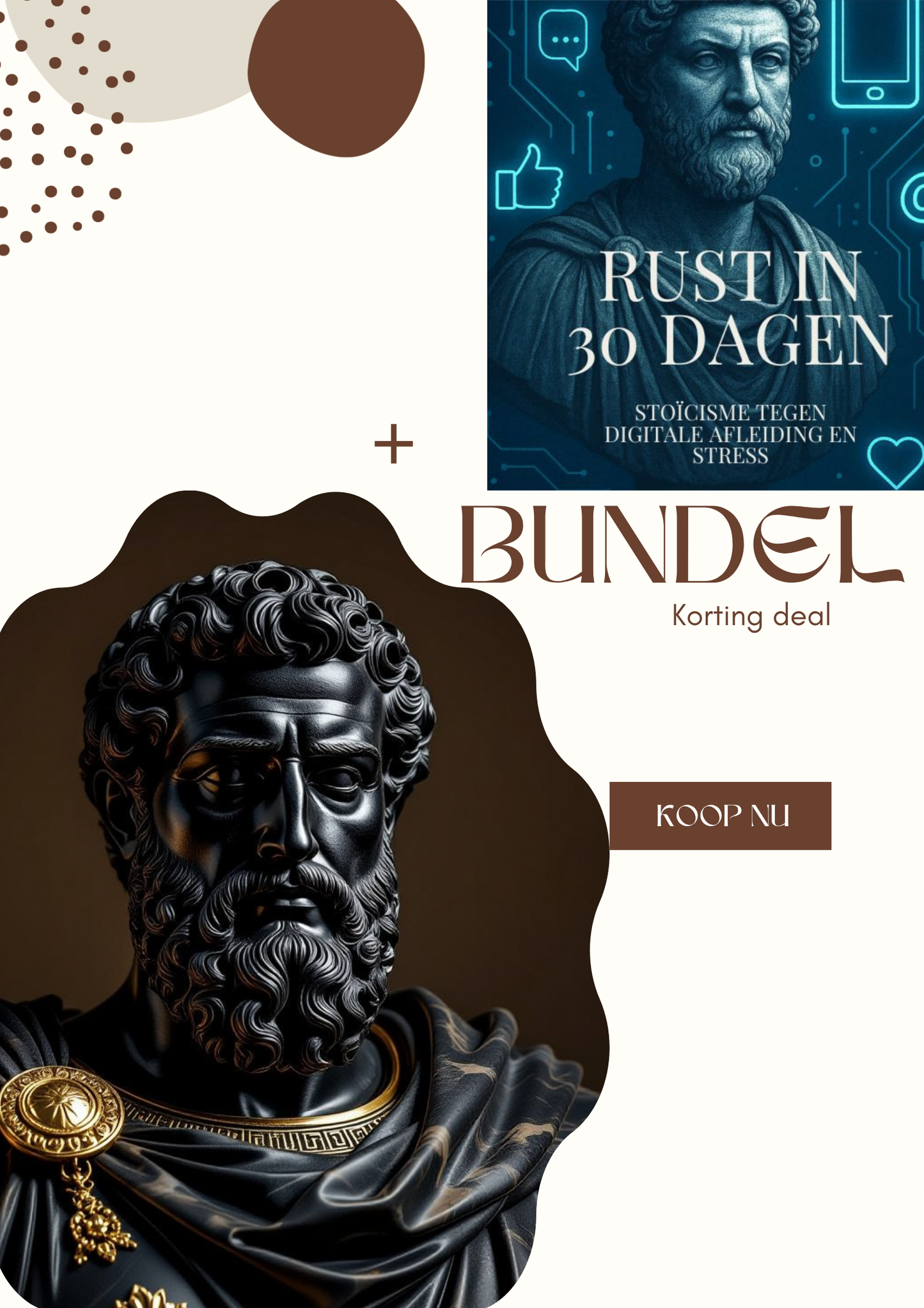 Marcus Aurelius stoïcisme pakket bundle canvas wanddecoratie e-boek meditations mindfulness