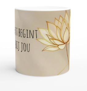 Dagelijkse Rust Duo – 2 Mokken Set – Mindfulness Mokken met Tekst – Koffie Mok Cadeau Bundel