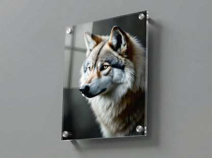 Wolf plexiglas wanddecoratie 50x70cm woonkamer plaatsing premium mystieke kunst