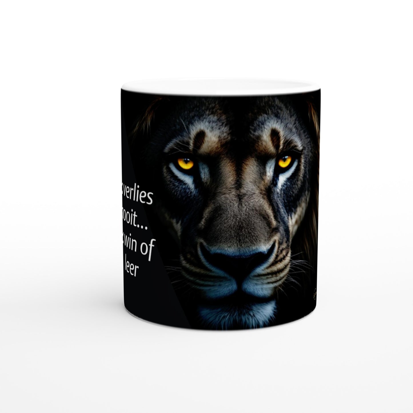 Motivatie mok met tekst Ik Win of Leer leeuw foto mok koffie mok keramiek 325ml cadeau