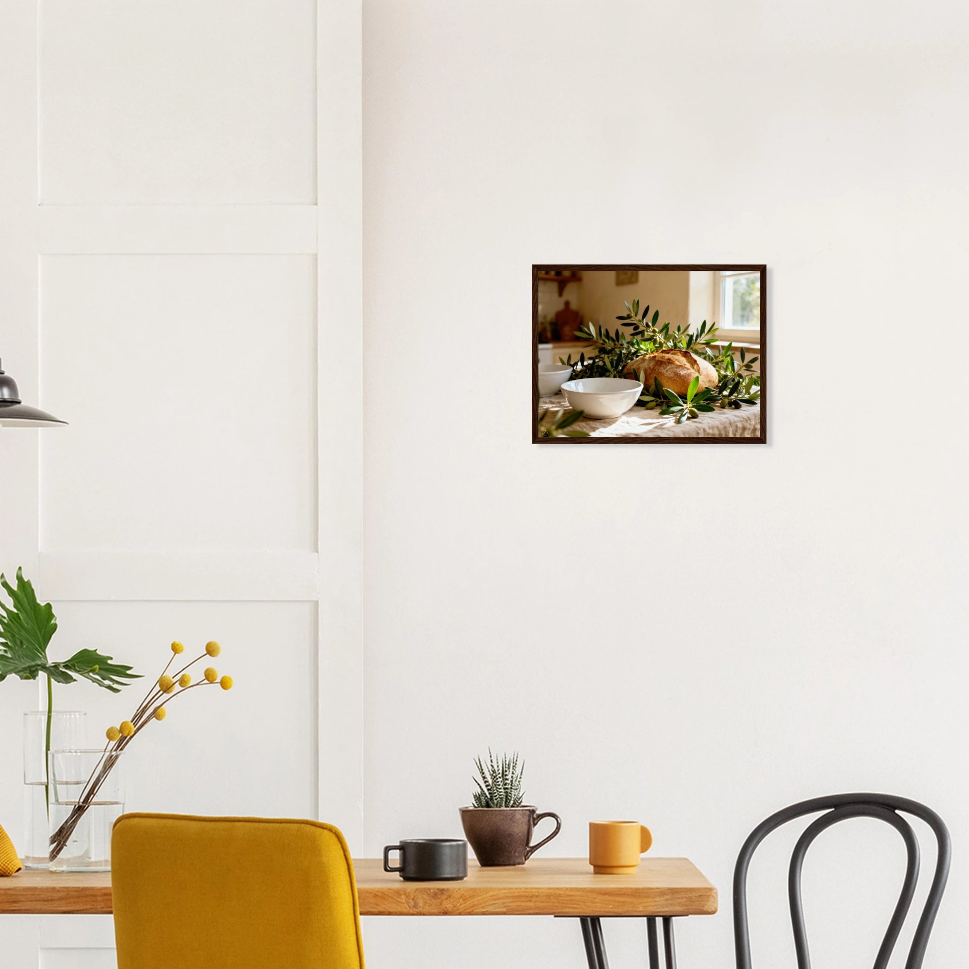 Brood poster keuken 30x40cm houten lijst - Rustieke wanddecoratie keuken decoratie