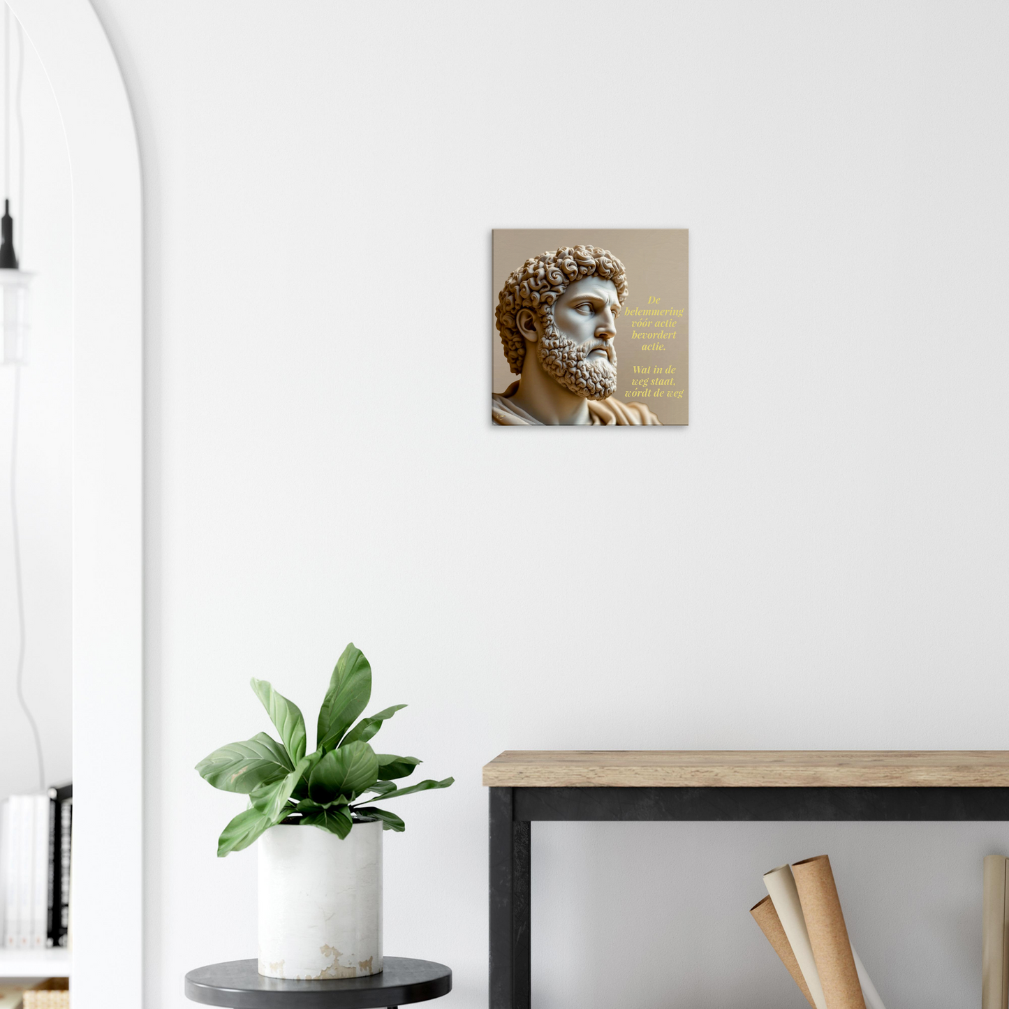 Stoïcijnse wijsheid canvas – premium kunst 40x40cm