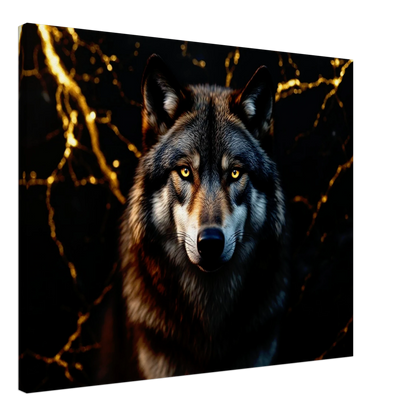Wolf canvas 60x75cm – vrijheid en kracht wanddecoratie