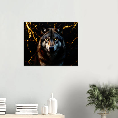 Wolf kunst canvas 60x75cm – dieren wanddecoratie natuur