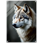 Wolf plexiglas wanddecoratie 50x70cm mystieke kunst premium luxe woonkamer